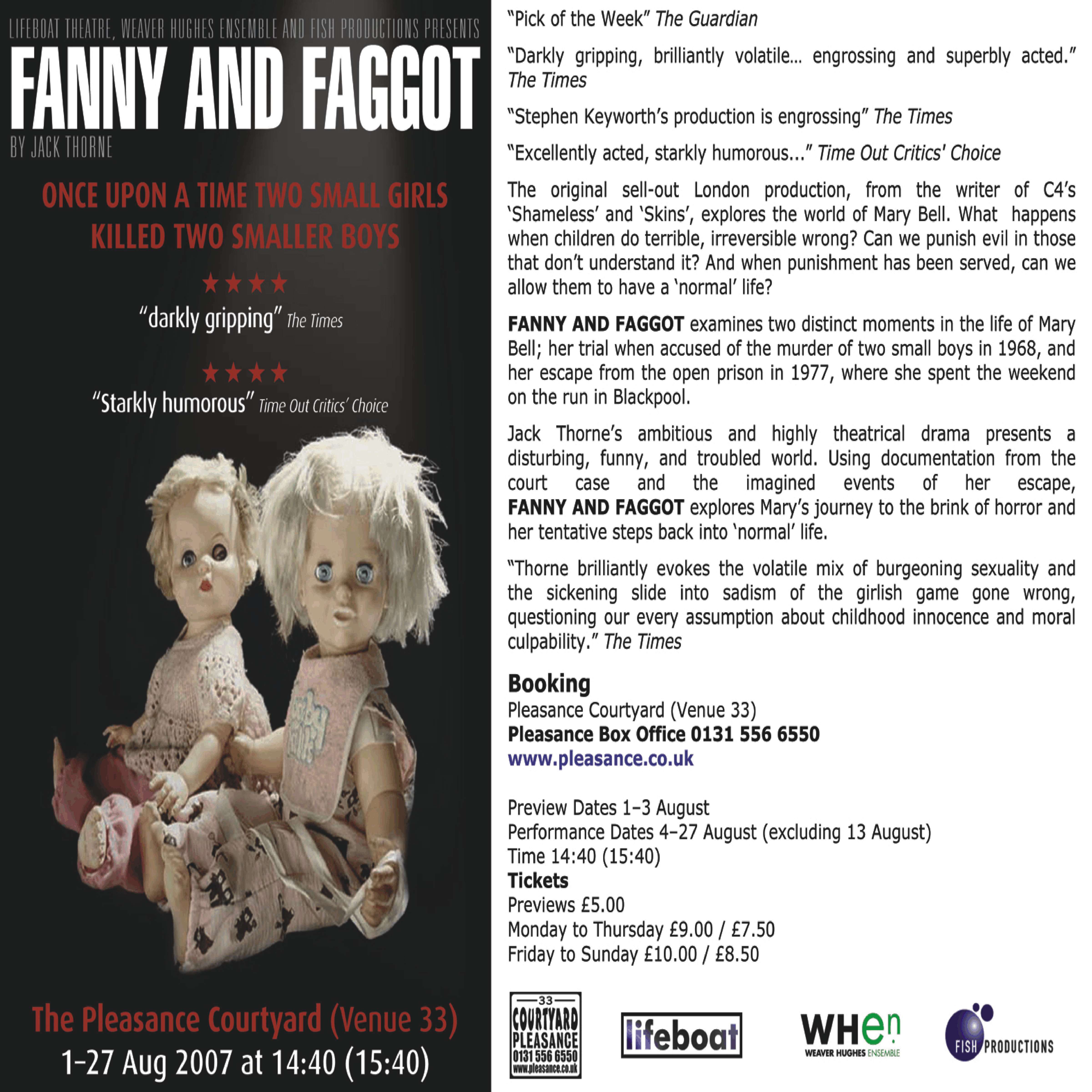 Fanny & Faggot flyer