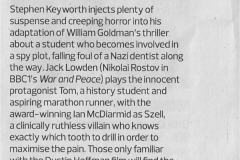 Marathon Man - Observer review